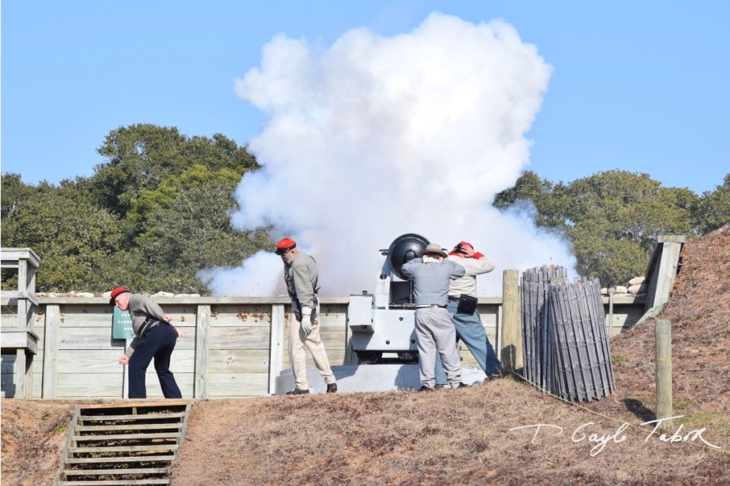 Fort Fisher Reinactment 2015 firing the cannon