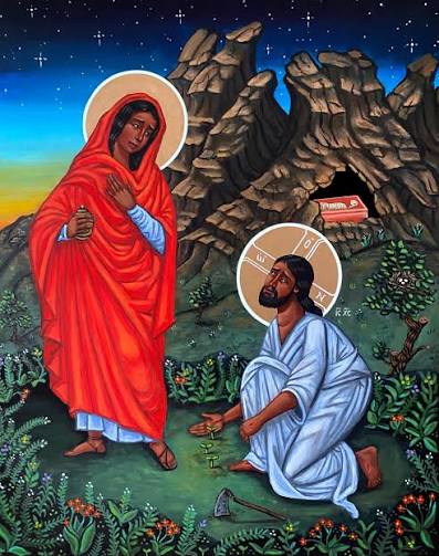 Mary Magdalene with Jesus by Kelly Latimore